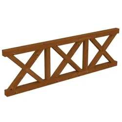 Skan Holz Andreaskreuz-Brüstung für Terrassenüberdachung 270 cm, nussbaum