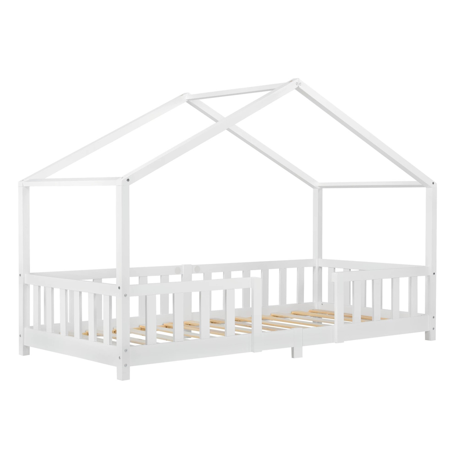 And OutdoorMatch Cayla kinderbed met valbeveiliging - Wit - 90 x 200 cm