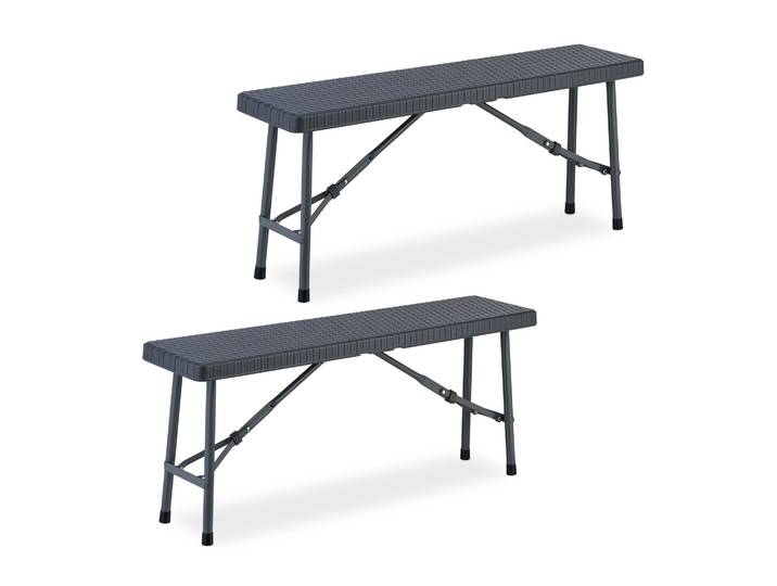 Bierbank 102cm 2er-Set Grau