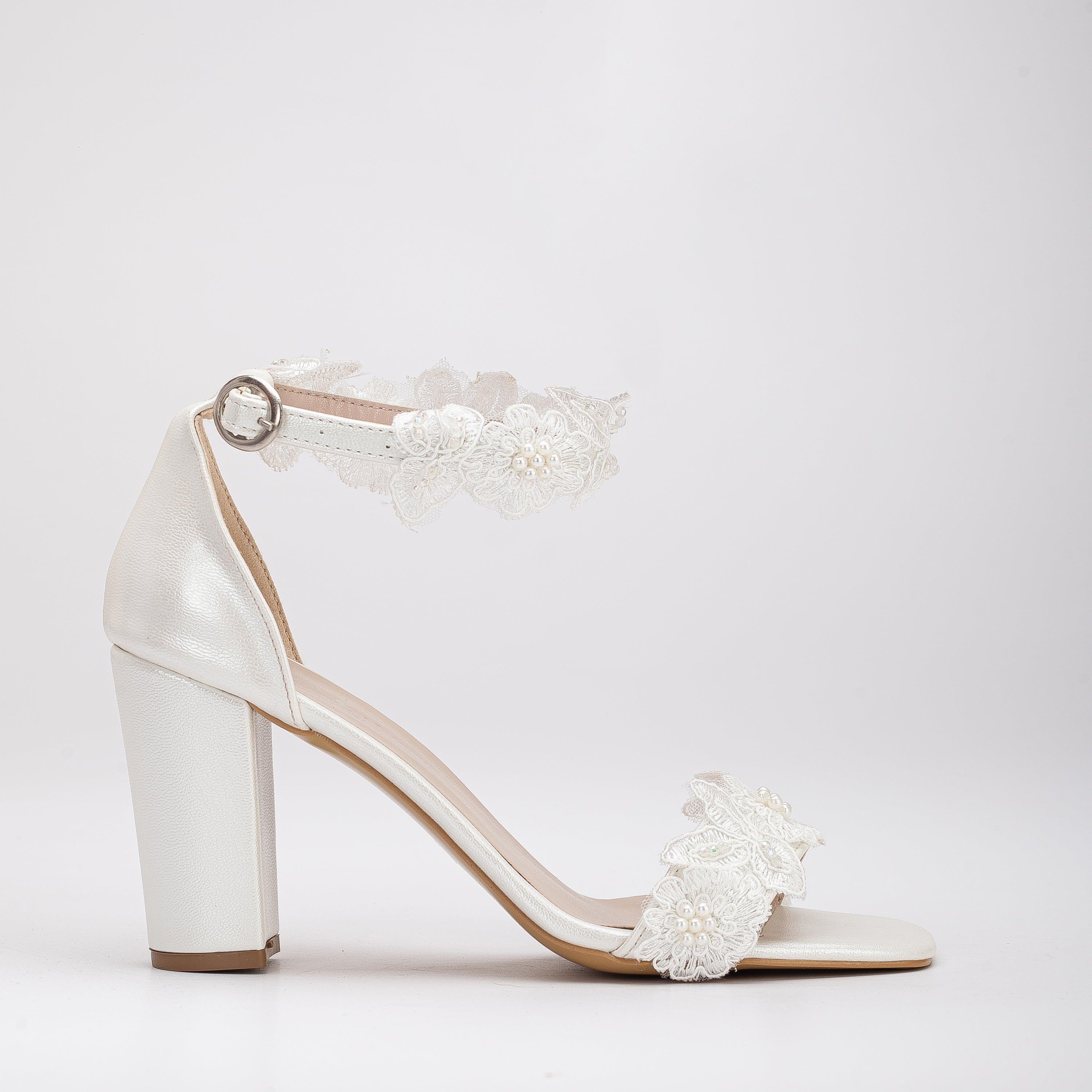 Dede Lace Bridal Heeled Sandalen
