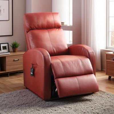 VIVIADORE Power Lift Recliner Chair, PU Leather Electric Reclining Sofa with Wired Remote, Pocket Coil Seat, Horizontal Tufting