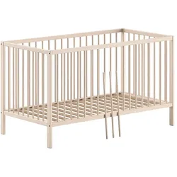 BABYBETT Kara-lynn 144x84x76 aus Massivholz in Buche Natur