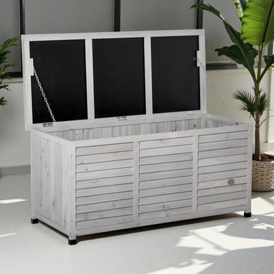ZWYO HOSIMU Outdoor Wooden Storage Box with Aerating Gap