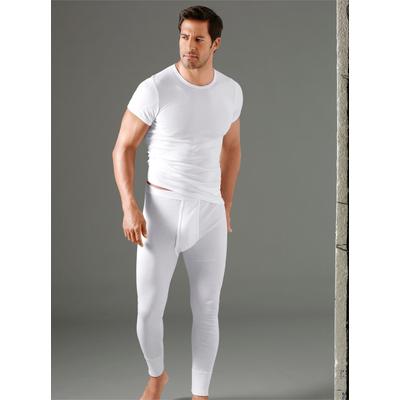 Lange Unterhose KINGS CLUB, Herren, Gr. 7, 2 Stk., Feinripp, weiß, 100% Baumwolle, Unterhosen Lange Unterhose