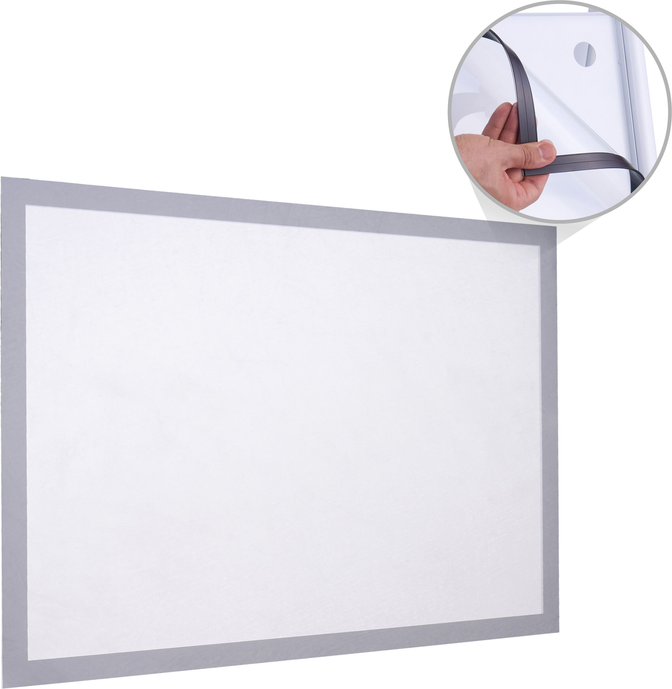 SPRINTIS Film de rechange pour stop-trottoir STEEL-STOP A3 paysage, magnétique, Polycarbonate, transparent