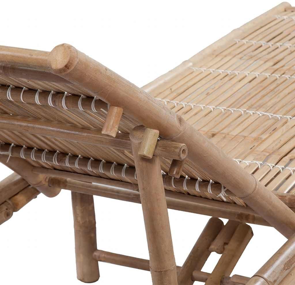 vidaXL Chaise longue Bambou
