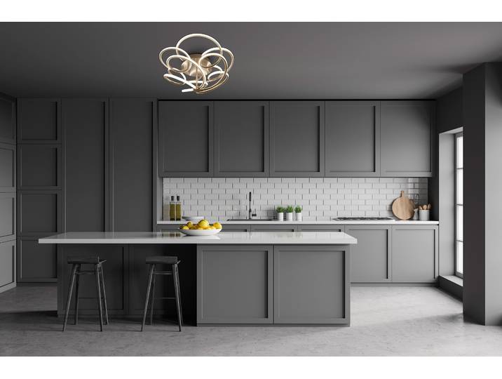 NÄVE LED Deckenleuchte Rizado , gold (altgoldfarben), 1, 1 Stk., Leuchten, Effizienzklasse: F, 3-Stufen dimmbar per Wandschalter, satin-nickel, LED Deckenleuchte
