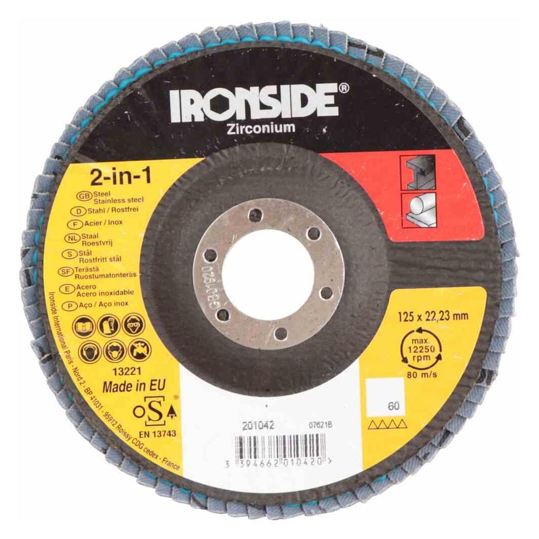 Ironside Fächerschleifscheibe Ø125 K60 (60) (201042)