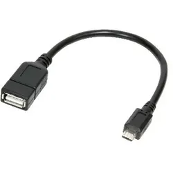 LogiLink AA0035 USB Kabel USB 2.0 0,2 m Micro-USB B USB A 0,48 Gbit/s Schwarz