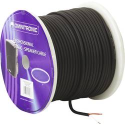 Omnitronic 3030011L Lautsprecherkabel 2 x 1.5 mm² + 2 x 1.5 mm² Schwarz 50 m