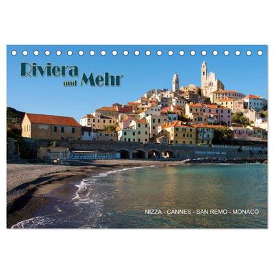 Riviera und Mehr - Nizza, Cannes, San Remo, Monaco (Tischkalender 2027 DIN A5 quer), CALVENDO Monatskalender