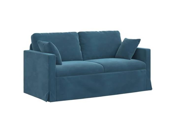 Todiikf Modulares 2-Sitzer Samtsofa Blau 158x78x80 cm mit Metallrahmen Flexibles 2-Teile Design für Ihr Wohnzimmer oder Schlafzimmer. Ergonomischer Samtbezug bietet hohen Sitzkomfort.