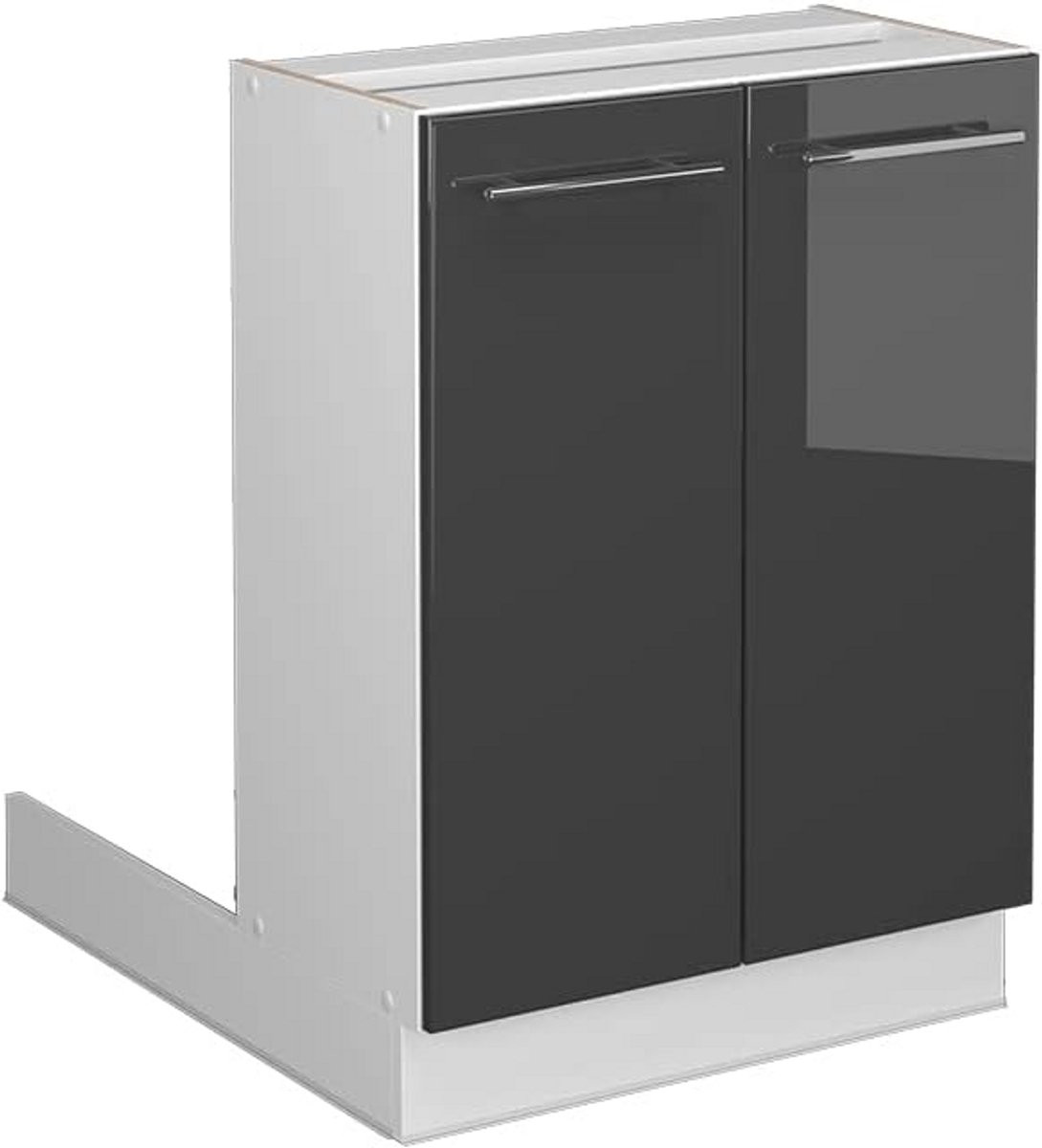 Keukenkast Onderkast Modern Wit en Antraciet Hoogglans