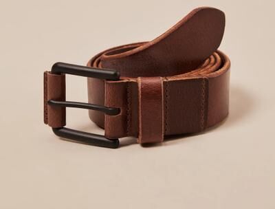 Lucky Brand Tab Leather Belt - Men's Accessories Belts in Brown, Size 36