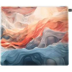 CHERRY Xtrfy GP5 Amnis Blue Large Gaming Mauspad, 460x400mm Motiv blau/orange