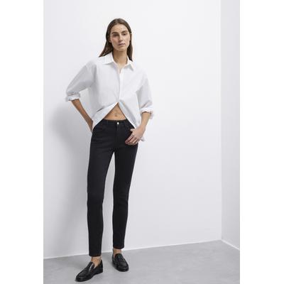 Boyfriend-Jeans MAVI "ADA", Damen, Gr. 30, Länge 31, schwarz (schwarz smoke vintage denim), 86% Baumwolle, 12% Polyester, 2% Elastan, gerade 7/8-Länge, Jeans, Boyfriend Jeans