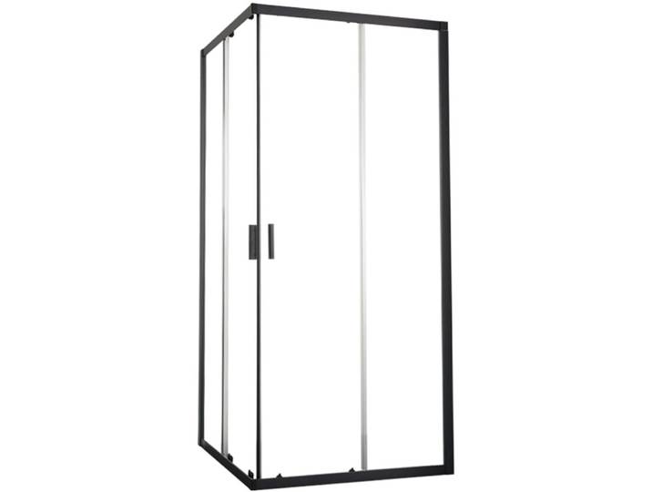 Eckdusche WELLTIME New Summer , schwarz, B:90cm H:190cm T:90cm, Duschkabinen, Eckdusche, verbessertes Rollensystem, hochwertiger Aluminiumrahmen, 6mm ESG
