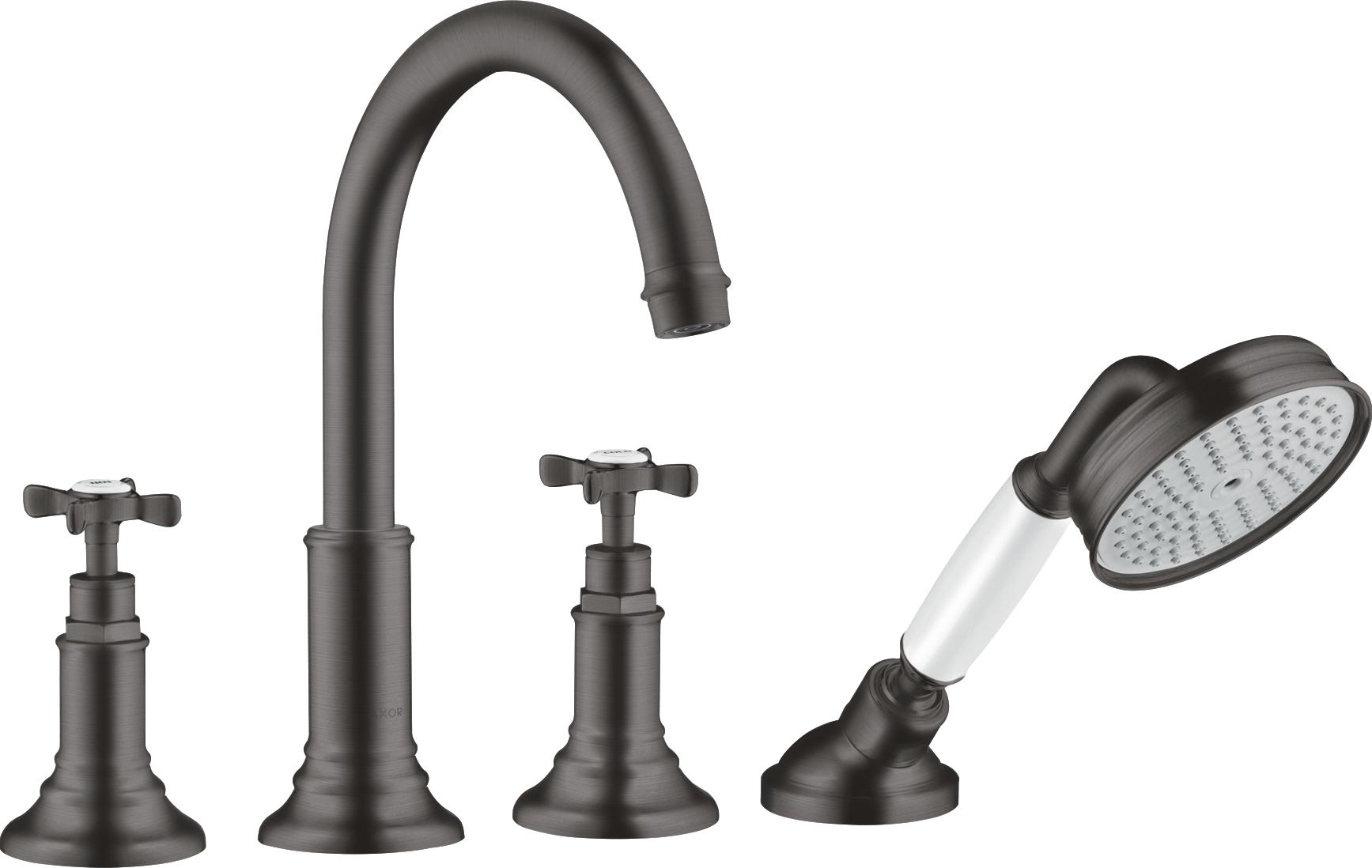hansgrohe Fertigmontageset Axor Montreux 4-L-BW-Rand-Arm, m KrG, brush. bla vc