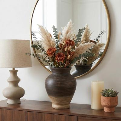 Sagebrook Home "Terracotta Two Tone Traditional Vase - Brown, 12"""