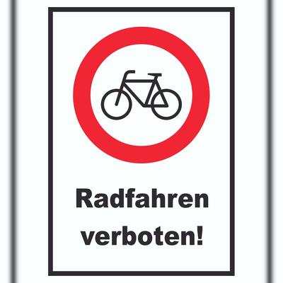 HB-Druck Radfahren verboten Schild A6 (105x148mm)