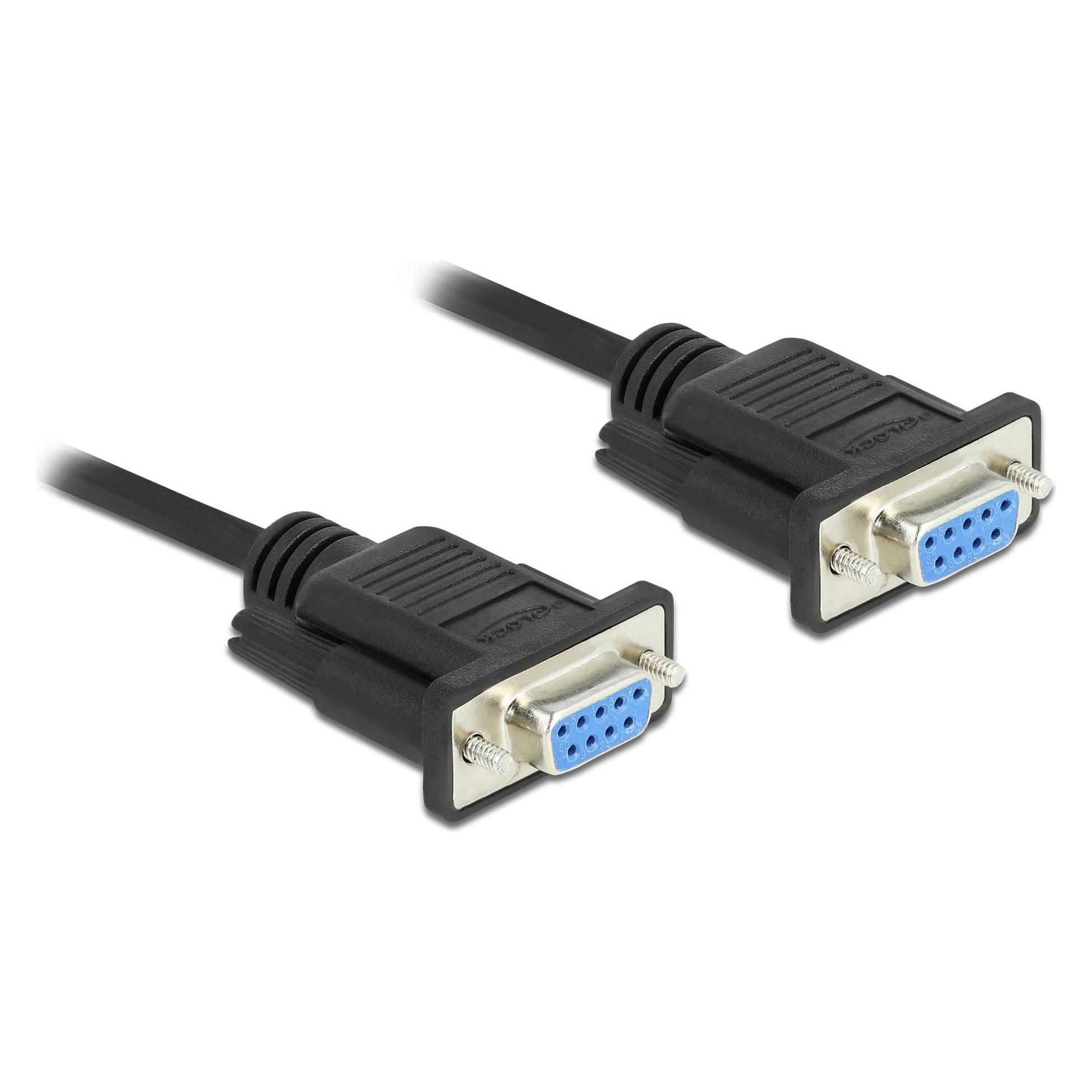 Delock Anschlusskabel Nullmodem RS-232 DB9, (f-f) 3 m (3 m, Industriekabel) (86606)