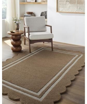 Livabliss Scalloped Modern & Contemporary Area Rug