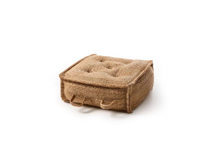 Coussin de sol marron clair 55x55x20