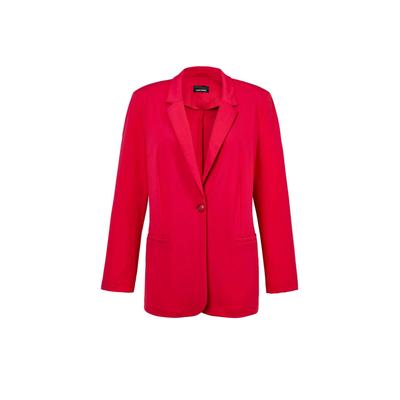 Jackenblazer GOLDNER "Damenblazer mit Reverskragen und Paspeltaschen", Damen, Gr. 40, rot, Obermaterial: 48% Polyamid PA. 40% Viskose CV. 12% Elasthan EL., Gerade, Blazer, mit formgebenden Teilungsnähte