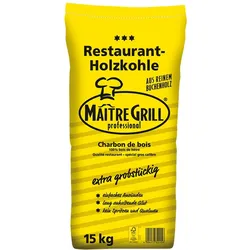 Maitre Grill, Holzkohle, MAÎTRE GRILL professional Holzkohle, 15,0 kg (15 kg)