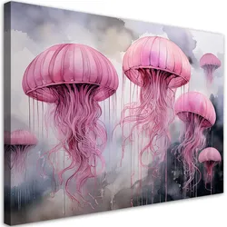 WANDBILD rosa qualle