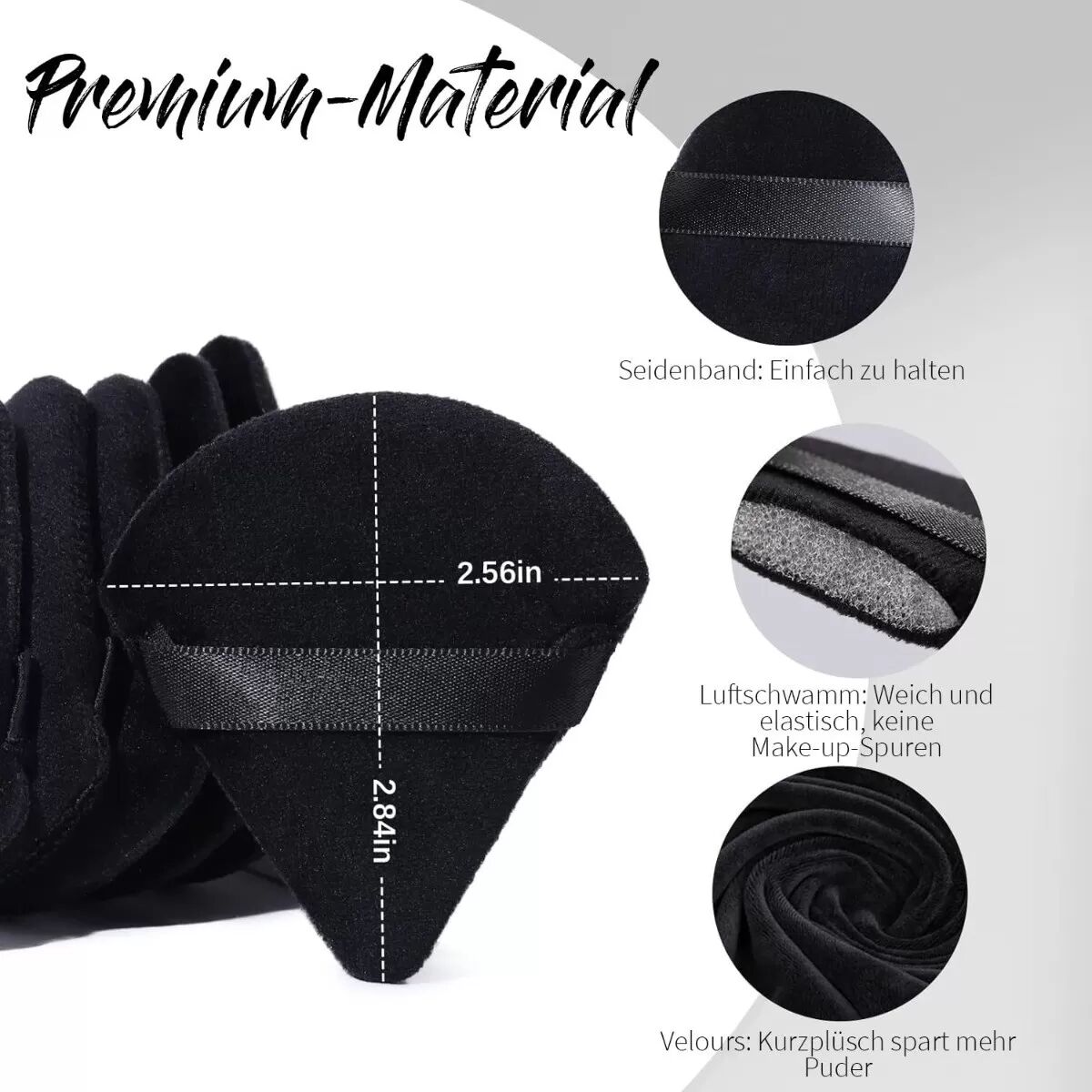 INF Ensemble de 14 Éponges de Maquillage - Éponges de Mélange de Beauté Polyvalentes pour une Application Impeccable Le noir