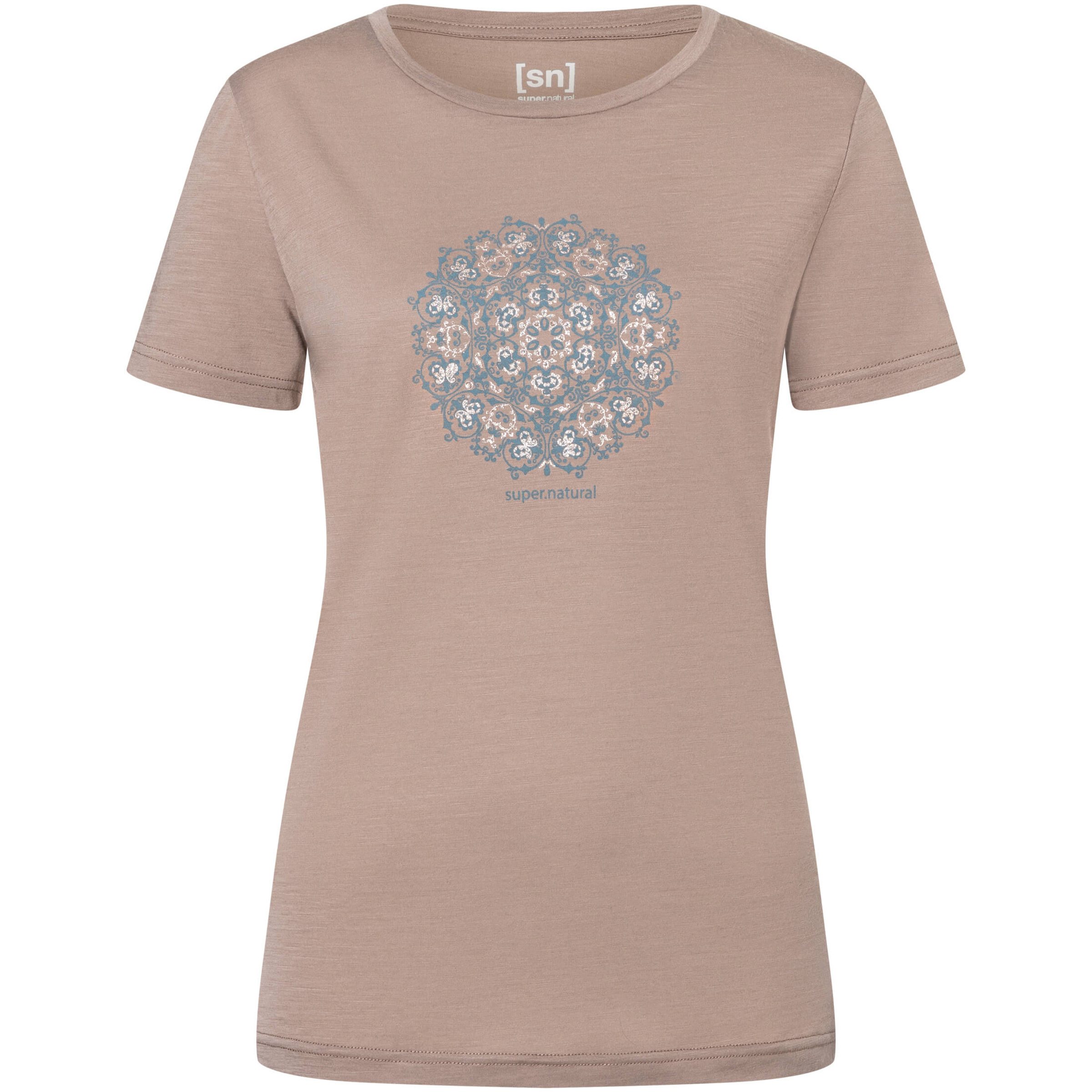 Super.Natural Ornament Damen T-Shirts braun Größe XS Yoga | Lifestyle Hautfreundlich Merinowolle