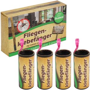 Dr.Stähler Fliegenfalle Fliegenklebefänger, zum Aufhängen, Klebstreifen, wirkt bis zu 8 Wochen, 4 Stück