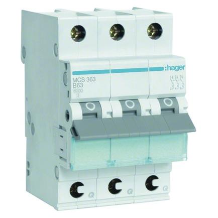 Hager HAG MCS363 C63 Einbauautomat 3p Quick Connect (MCS363)