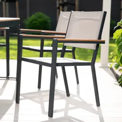 HOME DELUXE Gartenstuhl stapelbar SEDIA - 5erSet