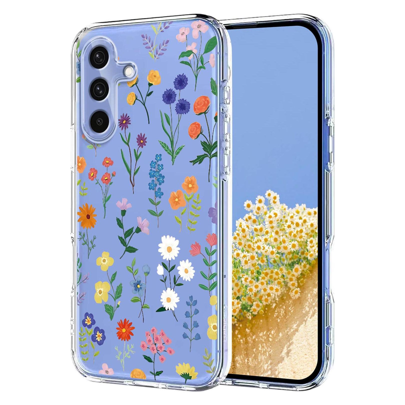 Cover-Discount Galaxy A37 - Silikon Gummi Hülle Blumen (Samsung Galaxy A37) (70418228)
