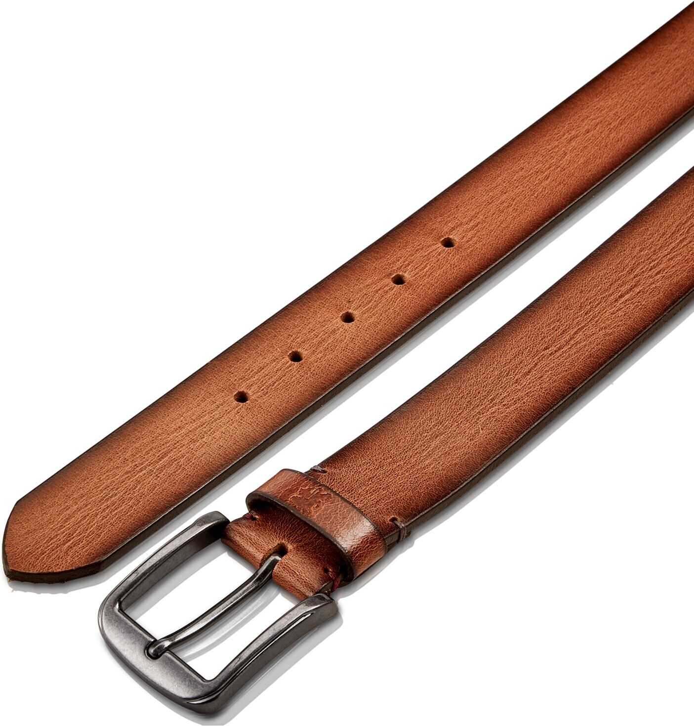 Ledergürtel LERROS "Ledergürtel *James*", Herren, Gr. 85, braun (cognac), Leder, Gürtel Ledergürtel cognac 85