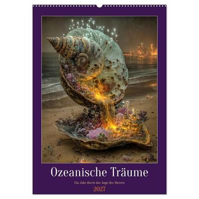 Ozeanische Träume - Ein Jahr durch das Auge des Meeres (Wandkalender 2027 DIN A2 hoch), CALVENDO Monatskalender