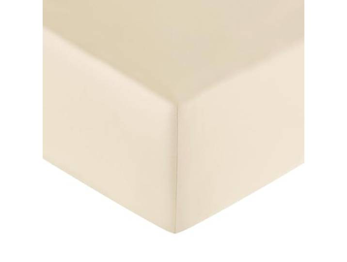 Anne de Solène - Drap Housse ECLAT 200x200cm - Sable - 100% Satin de Coton - Raffinement Uni & Élégance Intemporelle - Bonnet de 35 cm - Lit 2 Personnes - Lavable 60°C