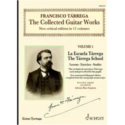 Collected Works for Guitar Vol. 1, Fachbücher von Francisco Tárrega, Adrián Rius Espinós