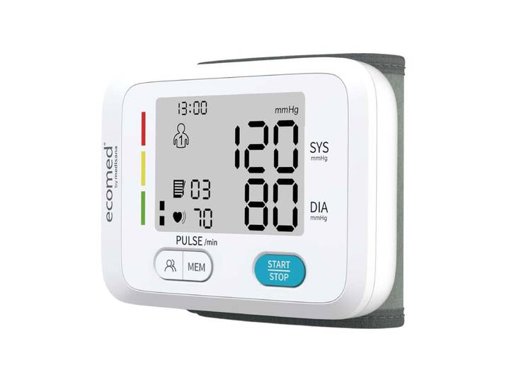 Ecomed BW-83E Handgelenk-Blutdruckmessgerät Weiss