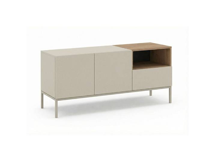 TV-Möbel Georis Sandstein/Eiche Holzwerkstoff B 140 cm