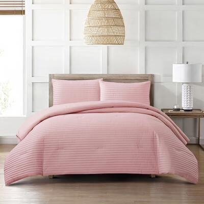 Nanshing Suzaine 3 Piece Solid Striped Comforter Set