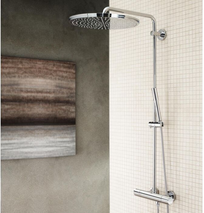 Grohe Rainshower 400 Duschsystem 27174001 chrom, mit Aufputz-Thermostat mit Aquadimmer
