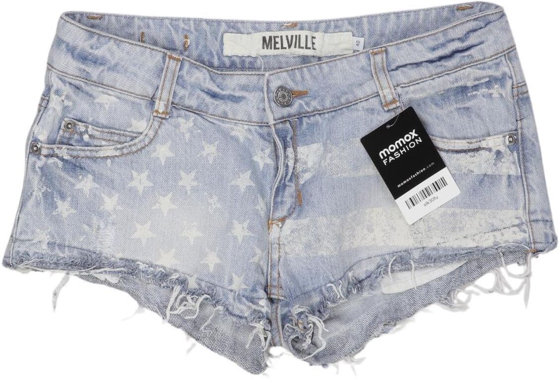 Brandy Melville Damen Shorts, Hellblau, Gr. EU 40, Baumwolle - Second Hand