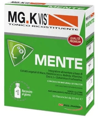 Pool pharma Mg-K Vis Mente Integratore Tonico Ricostituente 10 Flaconcini