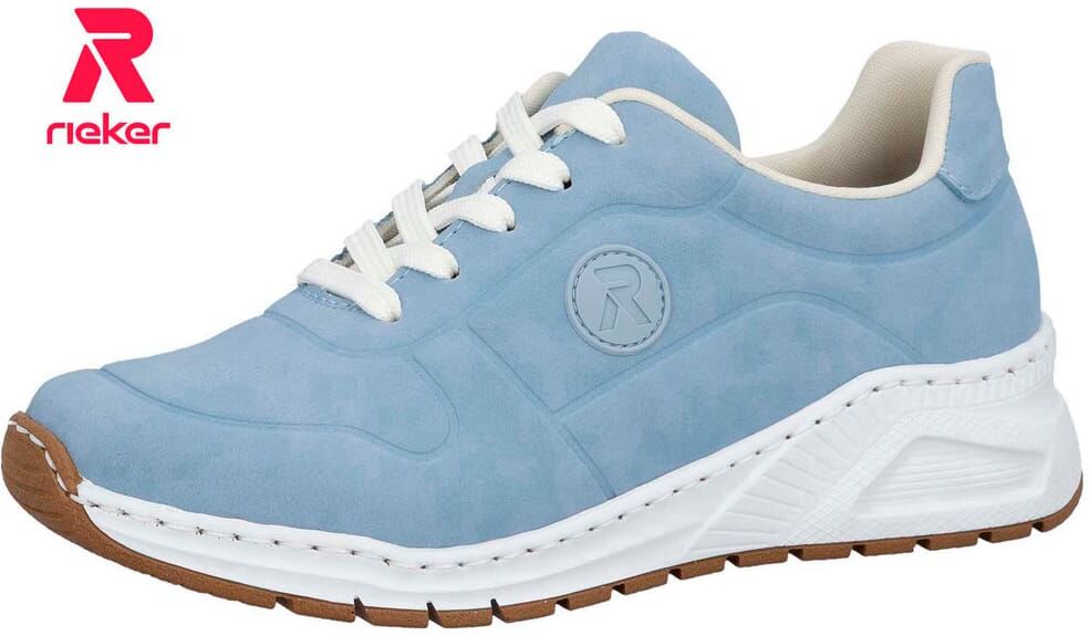 Sneaker RIEKER, Damen, Gr. 37, blau (himmelblau), Lederimitat, Schuhe Sneaker himmelblau 37