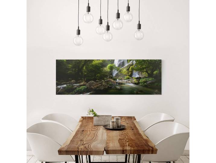 Impression sur toile Ruisseau II Matériau : Matière plastique Motif : Avec motif Motif : Arbres, plantes & nature Type de matière synthétique :