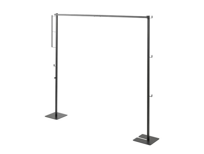 Kleiderständer, Schwarz, Metall, 25x160x175 cm, Schlafzimmer, Kleiderständer