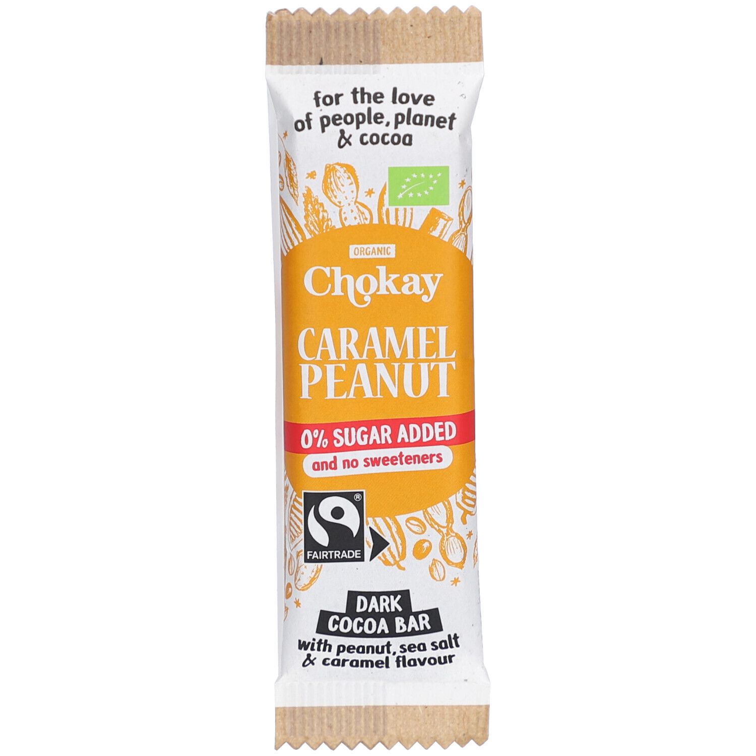 Chokay - Snackbar Caramel Peanut FairTrade, 30g 30 g Riegel